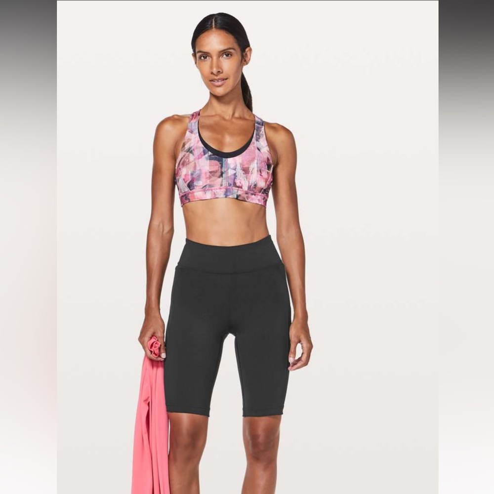 Lululemon Women's On Pace Short 10" Shorts Black Biker Short Spandex Size 10